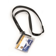 CARD HOLDER DE LUXE - Etui do kart identyfikacyjnych z taśmą tekstylną , 10 szt.