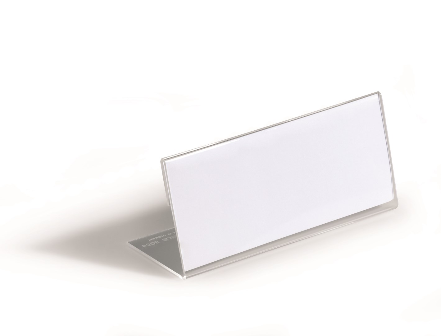 Identyfikator stołowy z akrylu 61x150 mm przezroczysty op. (10 szt.)