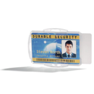 Etui na dwie karty identyfikacyjne 54 x 85 mm (wys x szer), otwarte, 10 szt. przezroczysty