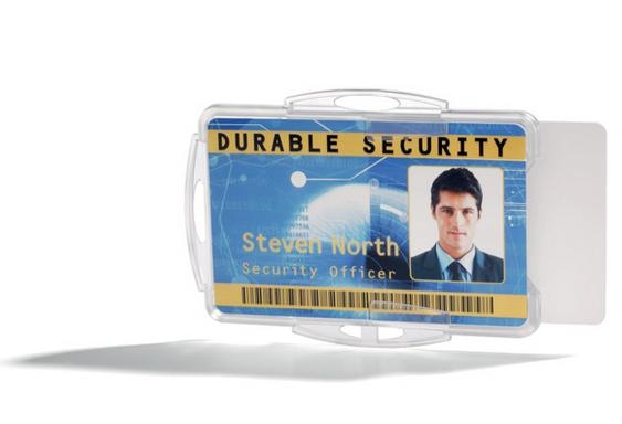 Etui na dwie karty identyfikacyjne 54 x 85 mm (wys x szer), otwarte, 10 szt. przezroczysty