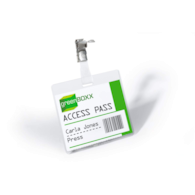 Identyfikator 60x90 mm z obrotowym klipem przezroczysty op. (25 szt.)