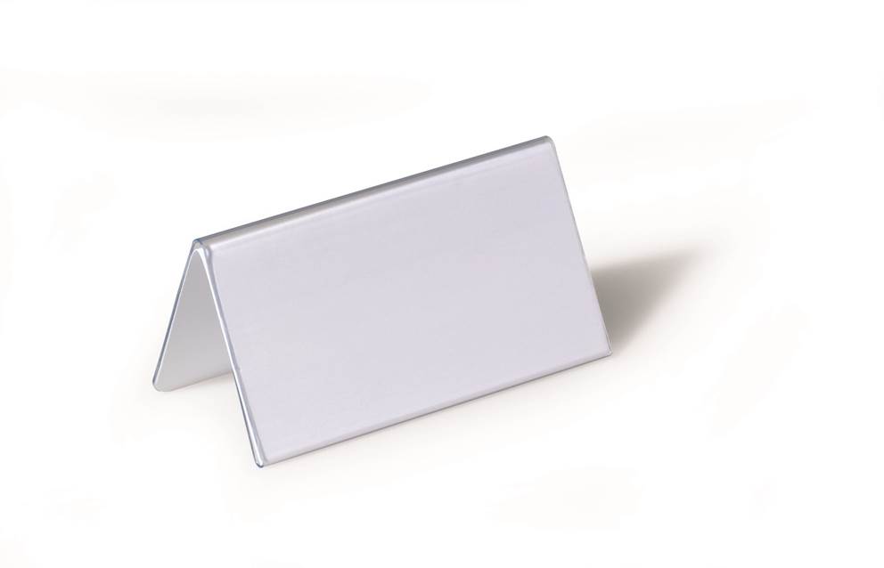 Identyfikator stołowy 52/104x100 mm przezroczysty op. (25 szt.)