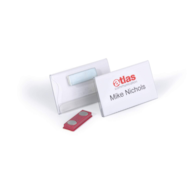 Identyfikator z magnesem 40x75 mm przezroczysty op. (25 szt.)