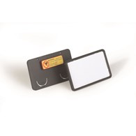Clip card Identyfikator 40x75 mm z magnesem, czarny, 25 szt.