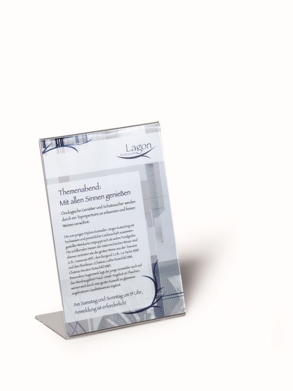 Stojak prezentacyjny A5 przezroczysty