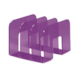 TREND stojak na katalogi fioletowy przezroczysty