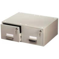 Podwójna kasetka na kartoteki A5 DUO szary