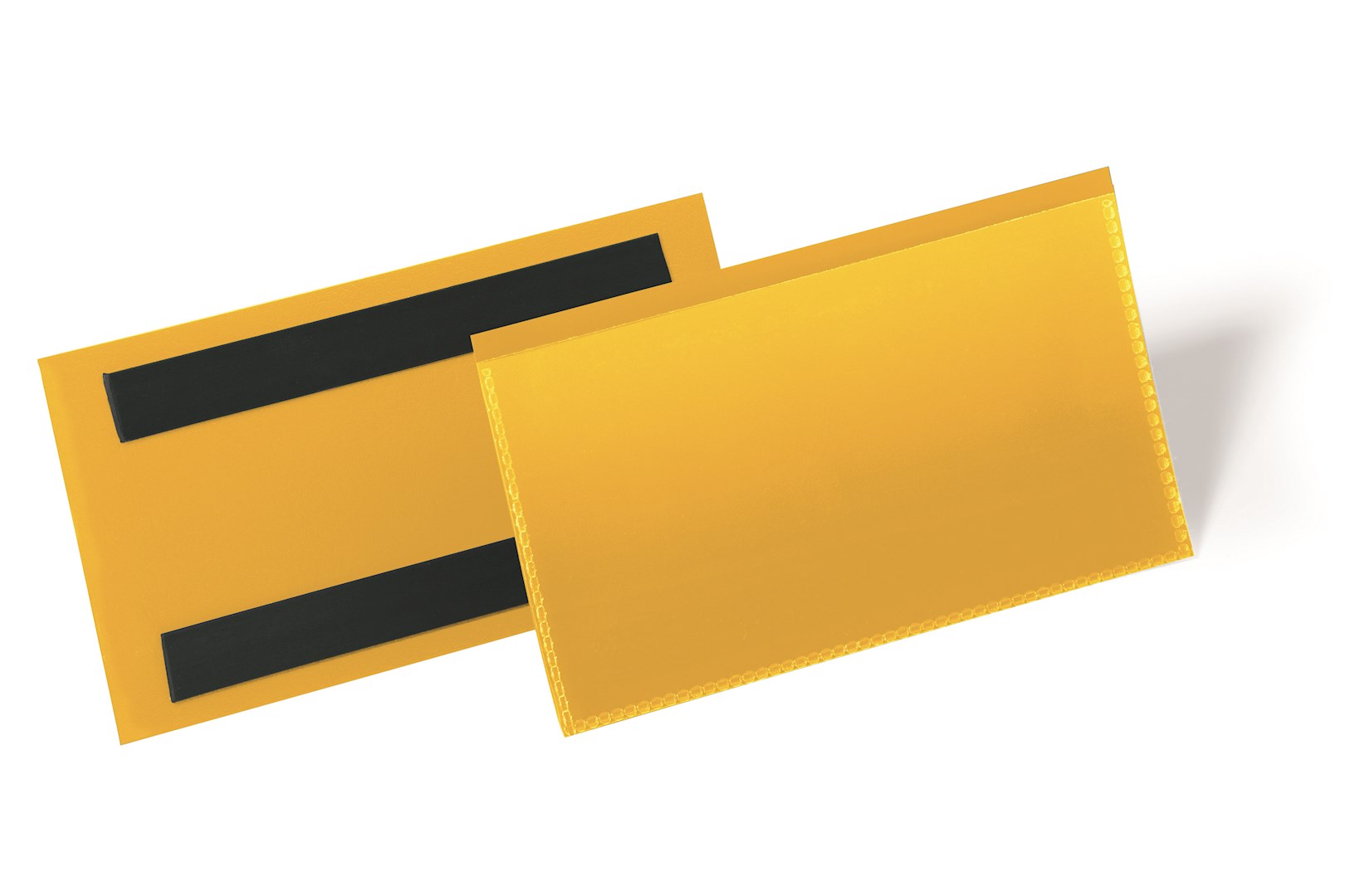 Magnetyczna kieszeń magazynowa 150x67 mm żółty op.(50 szt.)