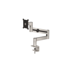 Uchwyt PRO z ramieniem do 1 monitora, mocowanie do blatu srebrny