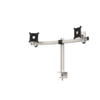 Uchwyt PRO do 2 monitorów, mocowanie do blatu srebrny