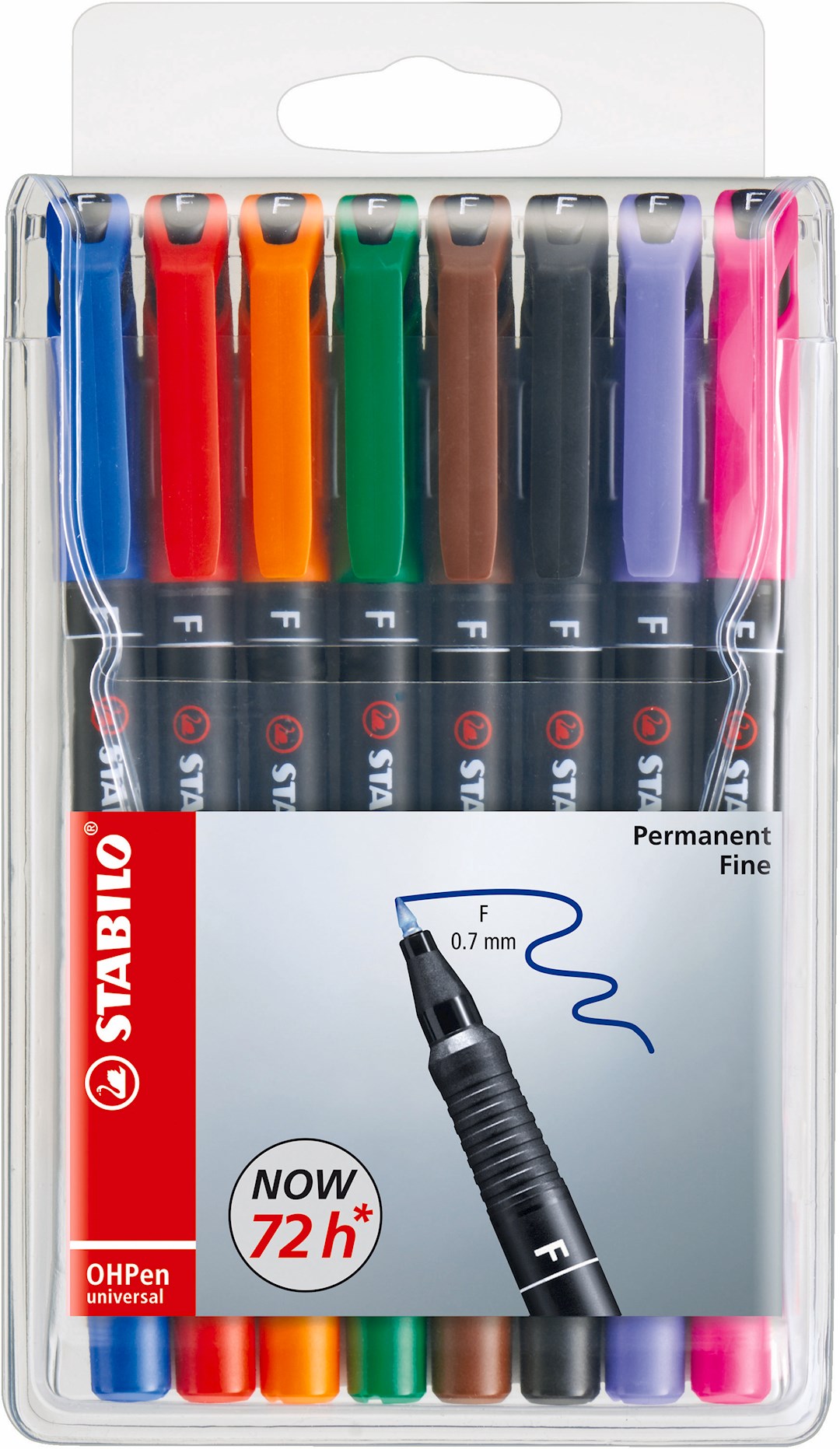 Foliopis STABILO OHPen F permanentny etui 8 szt.