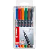 Foliopis STABILO OHPen S permanentny etui 6 szt.
