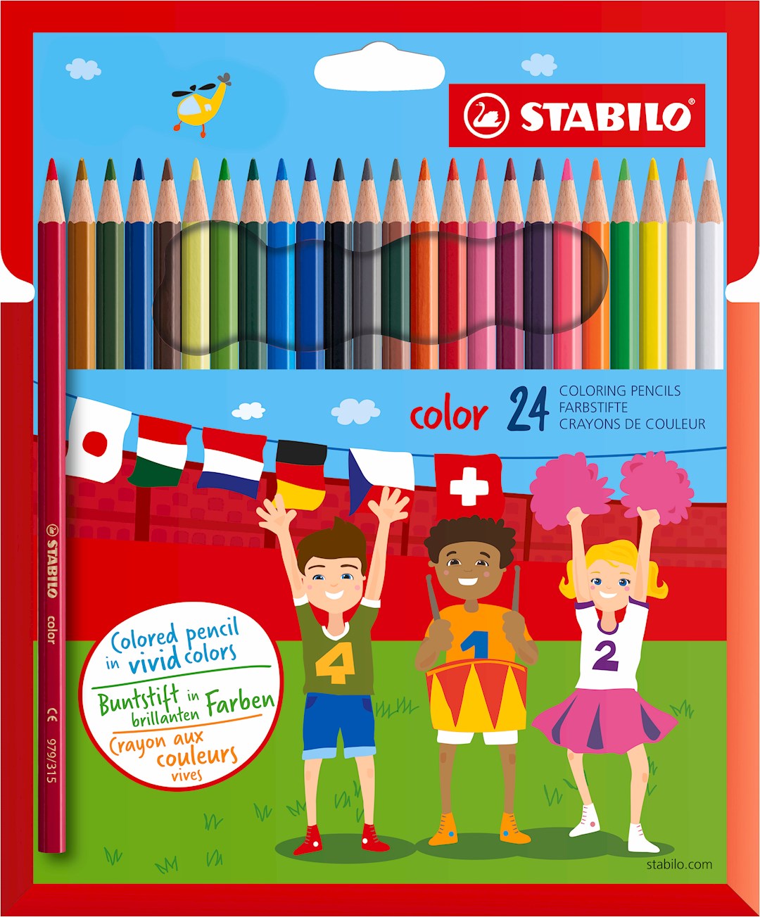 Kredka drewniana STABILO color etui kartonowe z zawieszką 24 szt.