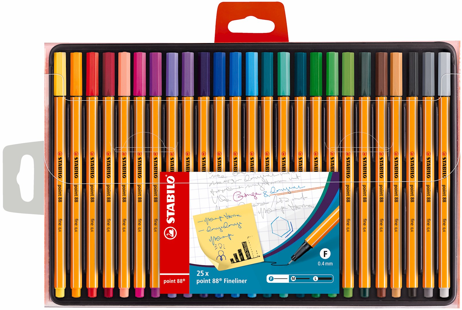 Cienkopis STABILO point 88 etui z zawieszką 25 szt.