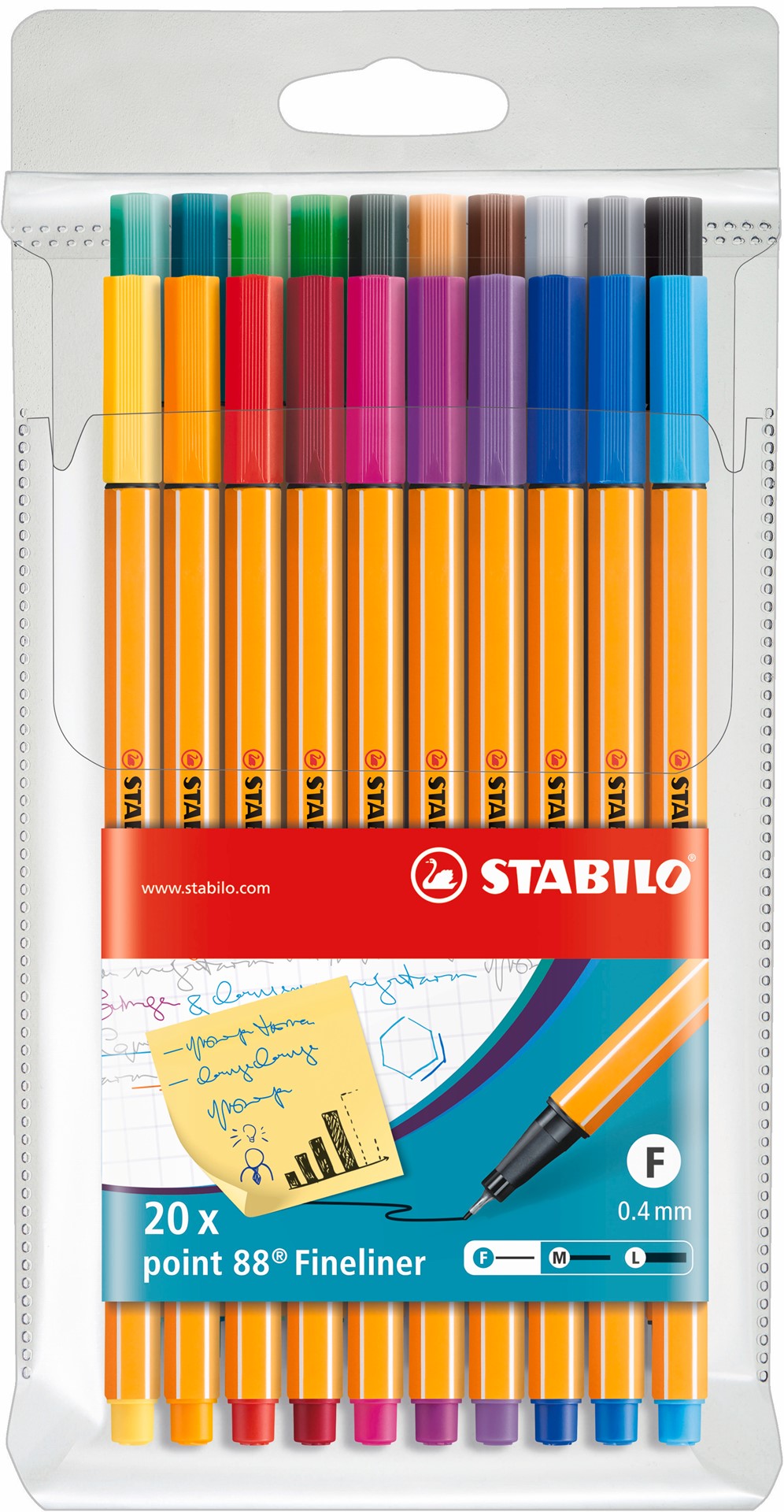 Cienkopis STABILO point 88 etui 20 szt.