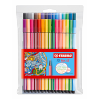 Flamaster STABILO Pen 68 etui z zawieszką 24+6 szt. neon