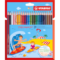 Kredka drewniana STABILO aquacolor etui 24 szt.