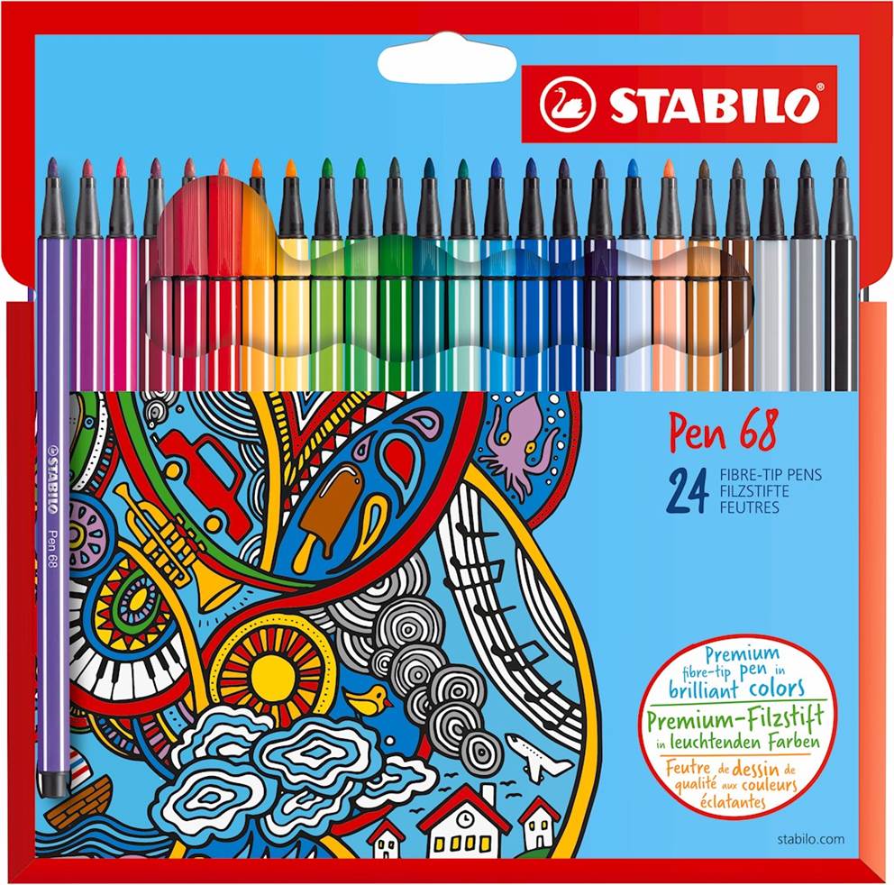 Flamaster STABILO Pen 68 etui kartonowe 24 szt.