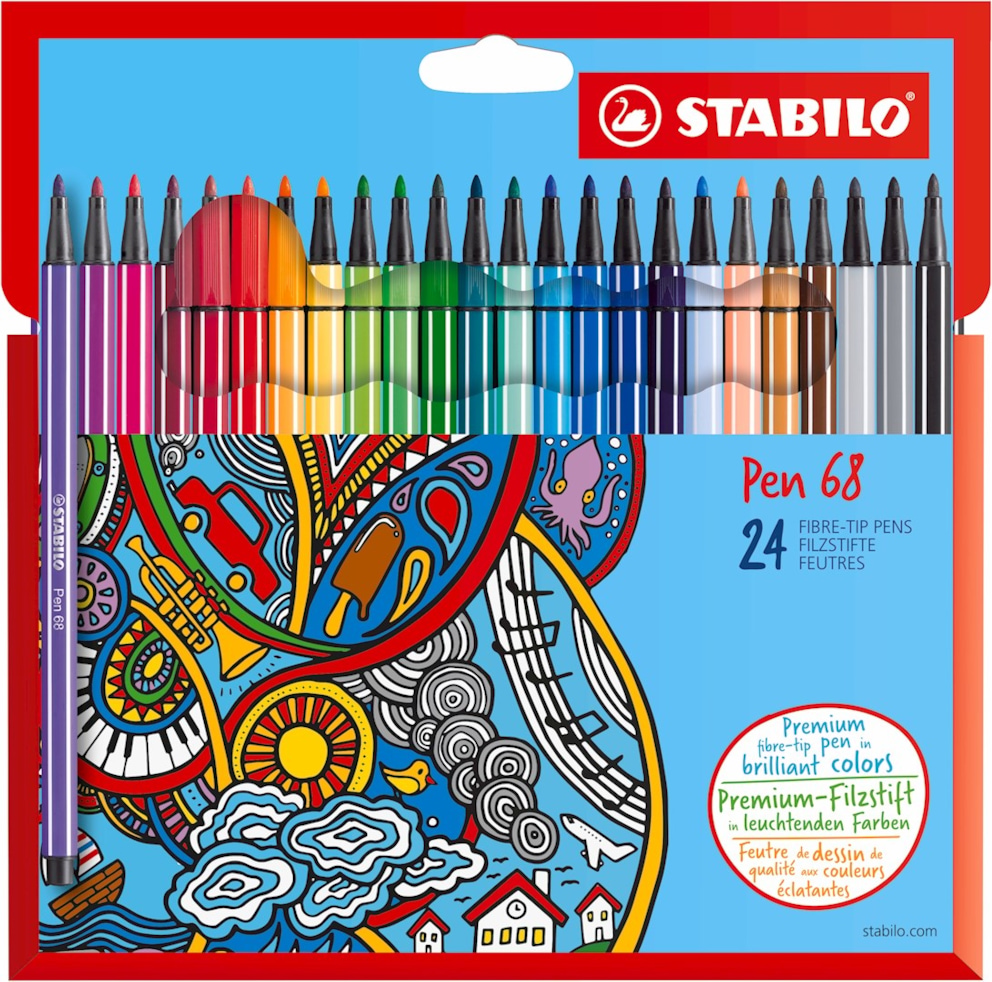 Flamaster STABILO Pen 68 etui kartonowe 24 szt.