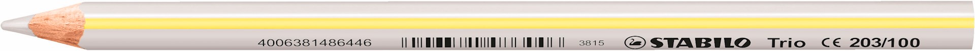 Kredka drewniana STABILO Trio gruba biała