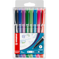 Cienkopis STABILO sensor F etui z zawieszką 8 szt.