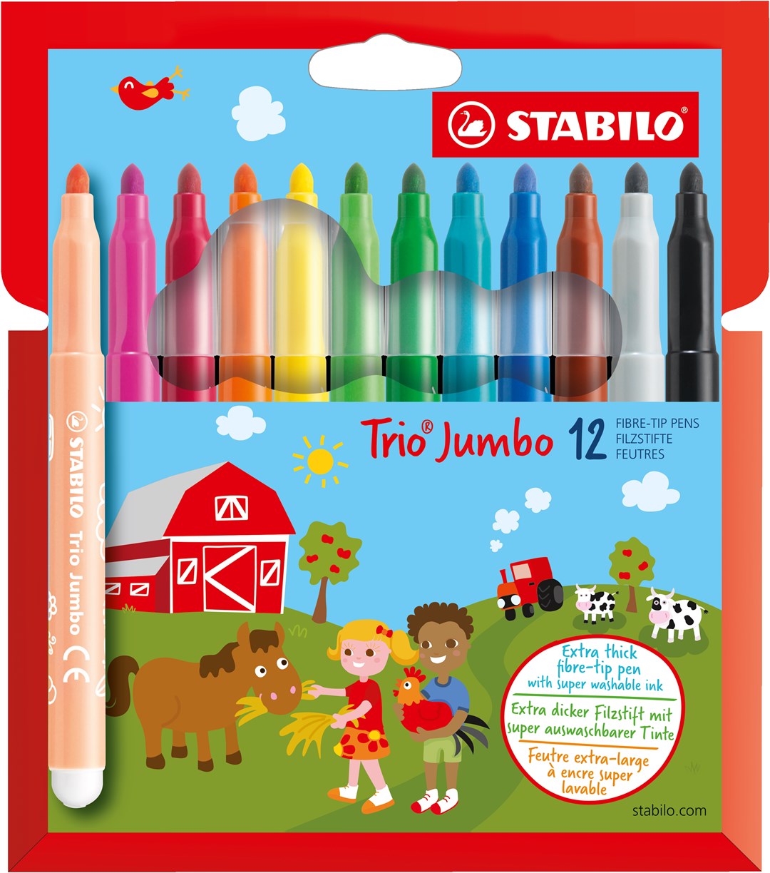 Flamaster STABILO Trio Jumbo etui kartonowe 12 szt.