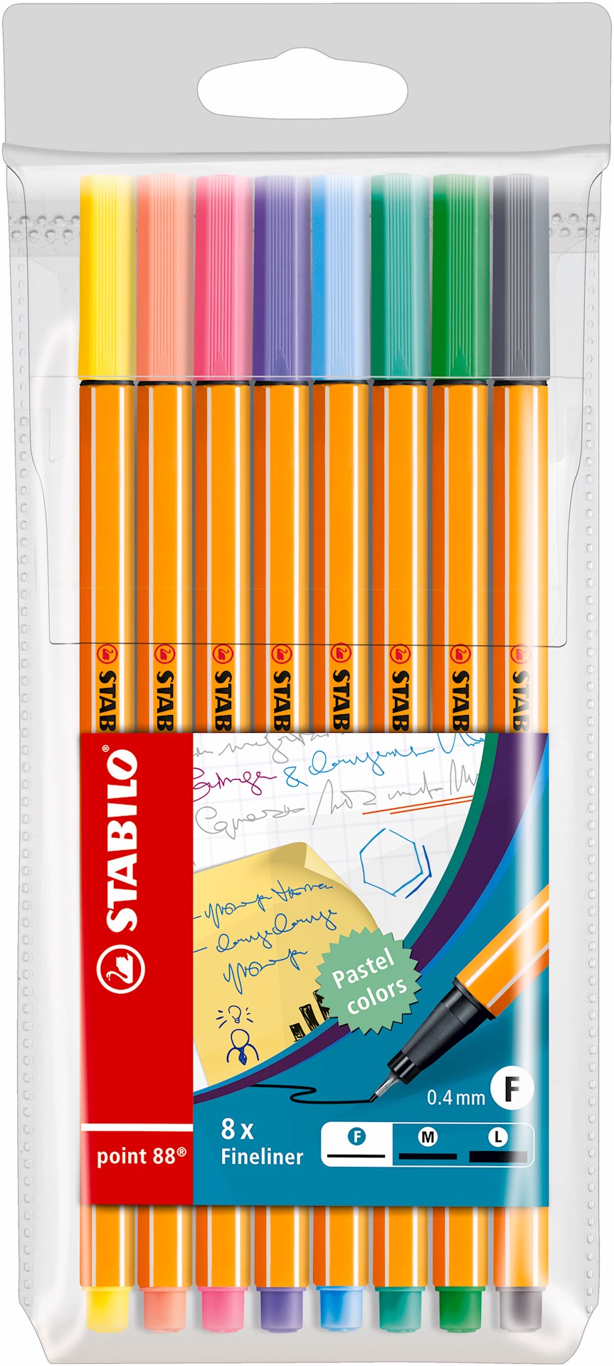 Cienkopis STABILO point 88 pastel etui 8 szt.