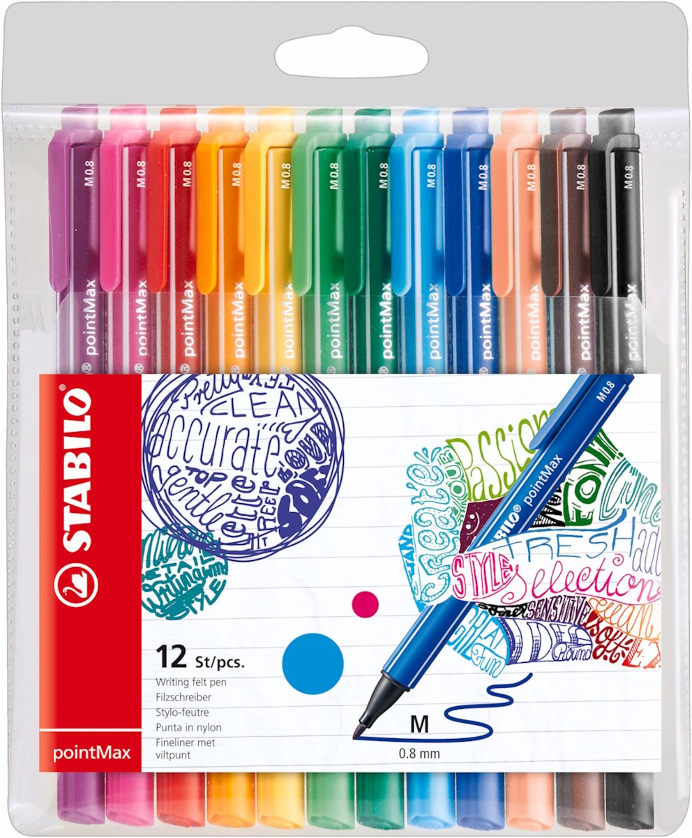 Cienkopis STABILO pointMAX etui 12 szt.