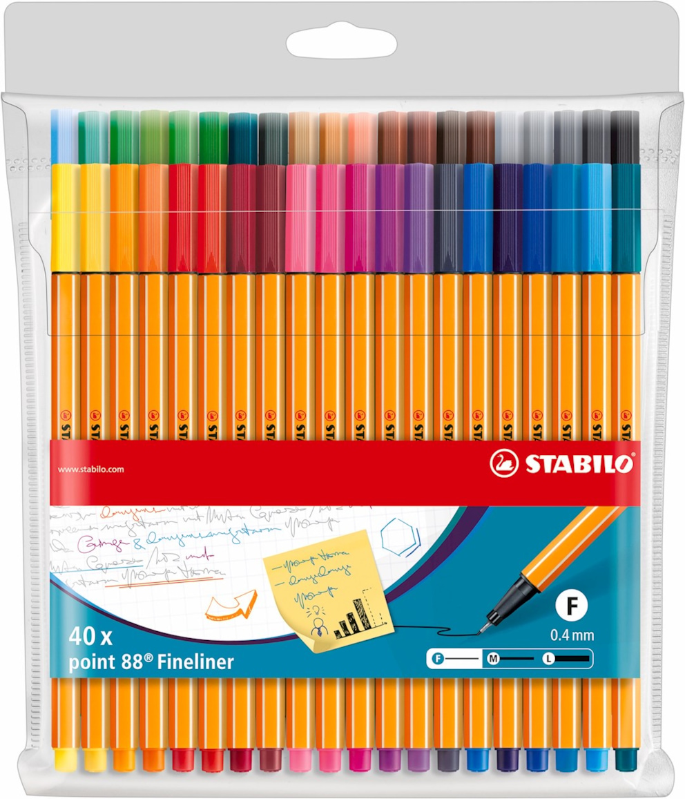 Cienkopis STABILO point 88 etui z zawieszką 40 szt.