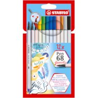 Flamaster STABILO Pen 68 brush etui kartonowe 12 szt.