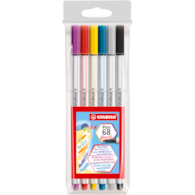 Flamaster STABILO Pen 68 brush etui 6 szt.