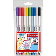 Flamaster STABILO Pen 68 brush etui 10 szt.