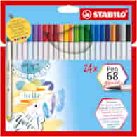 Flamaster STABILO Pen 68 brush etui kartonowe 24 szt.