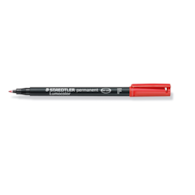 Foliopis Lumocolor, F, wodoodporny, czerwony, Staedtler