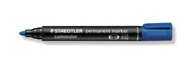 Marker Lumocolor, wodoodporny, okrągły, niebieski, Staedtler