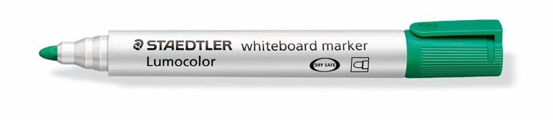 Marker Lumocolor do białych tablic whiteboard, okrągły, zielony, Staedtler