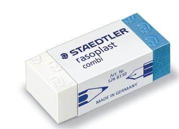 Gumka Rasoplast combi, 43x19x13 mm, 30 szt. w opk., Staedtler