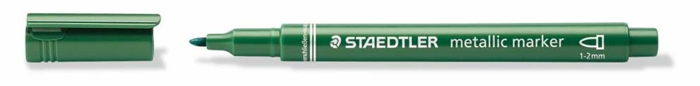 Marker metaliczny Metallic marker, okrągła końcówka, zielony, Staedtler