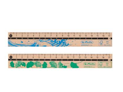LINIJKA DREWNIANA HERLITZ GREENLINE  17 CM