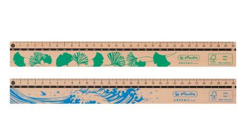 LINIJKA DREWNIANA HERLITZ GREENLINE  30 CM
