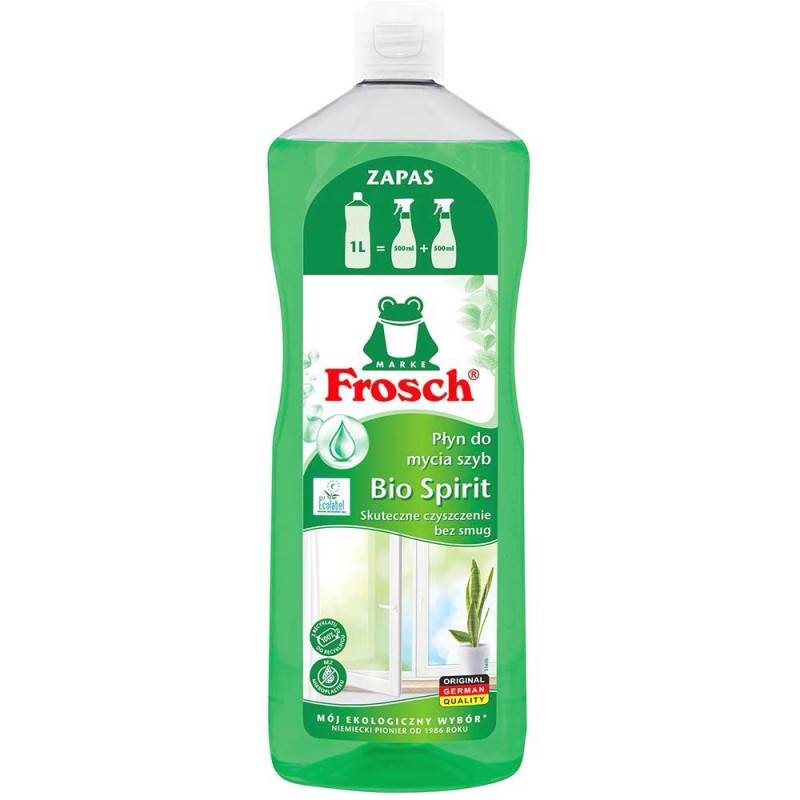 Frosch Płyn do szyb BIO SPIRIT bez smug zapas refill 1L