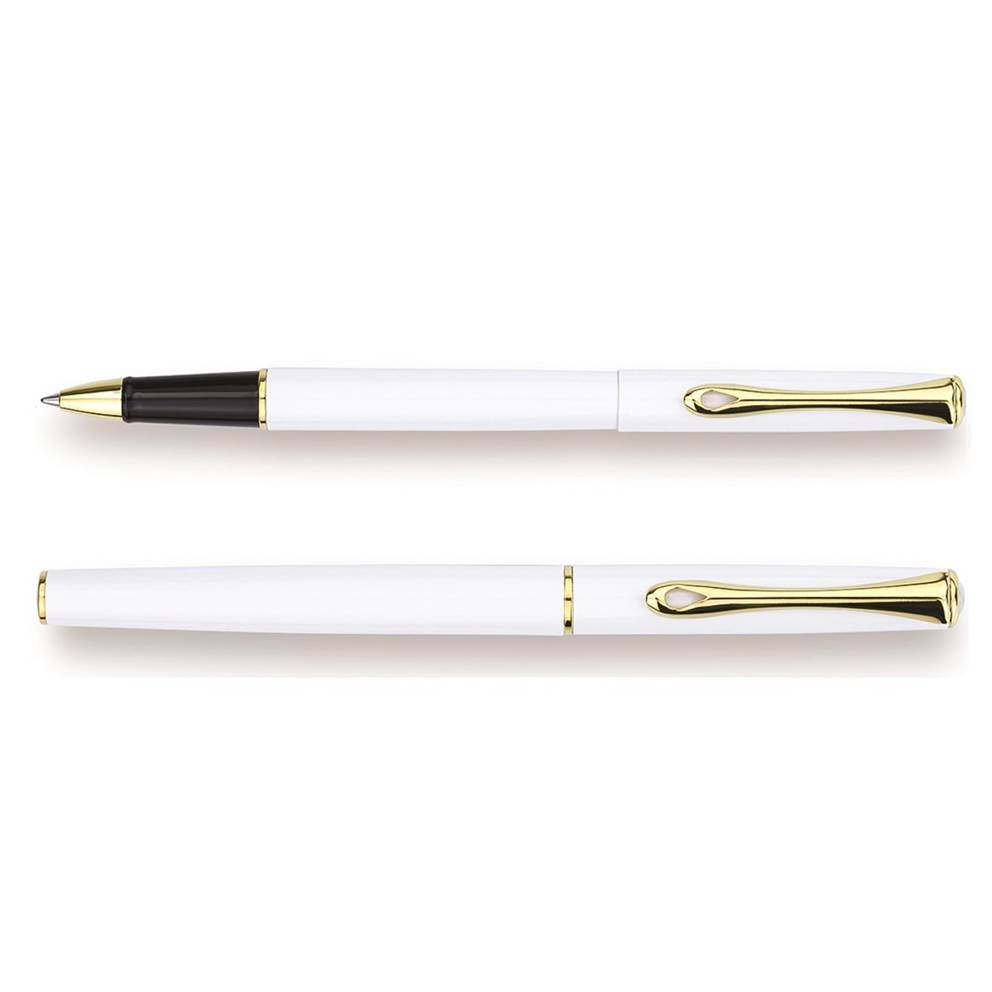 Pióro kulkowe DIPLOMAT Traveller, M, białe/złote