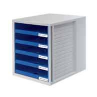 Zestaw 5 szufladek HAN CabinetSet, polistyren, A4, otwarte, niebieski