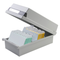 Kartoteka z wiekiem HAN Kartei, polistyren, A5, szara