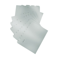 Przekładki HAN Kartei, PP, A5, do kartoteki, A-Z, 25 kart, szare