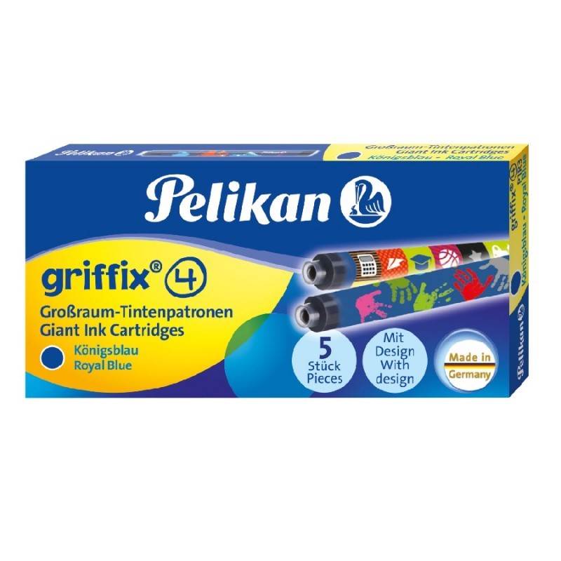 Naboje do pióra Pelikan Graffix długie Royal Blue