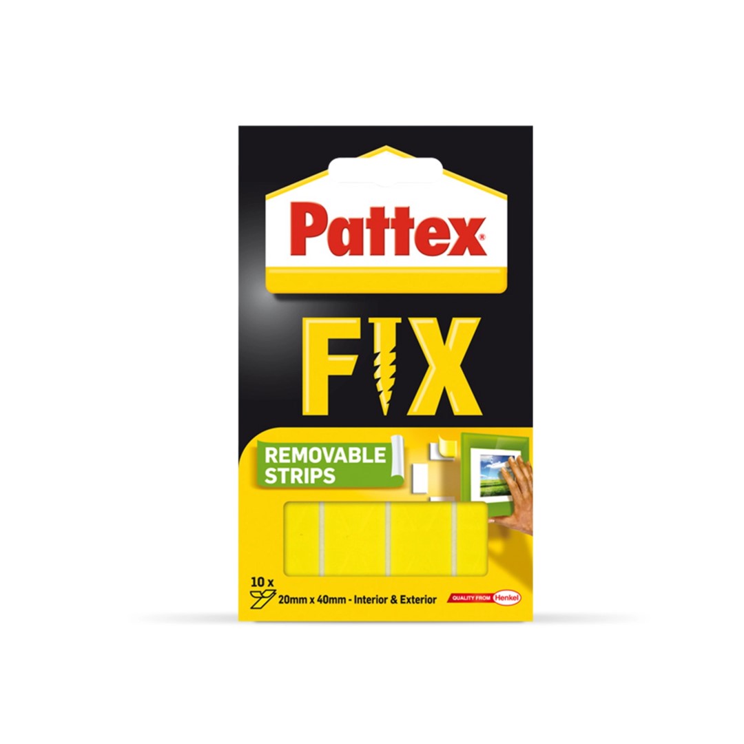 Paski montażowe usuwalne  PATTEX FIX, 10*40mm x 20mm