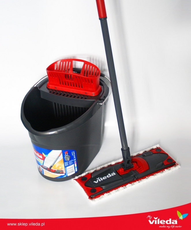 Mop płaski VILEDA z kijem spray ultramax