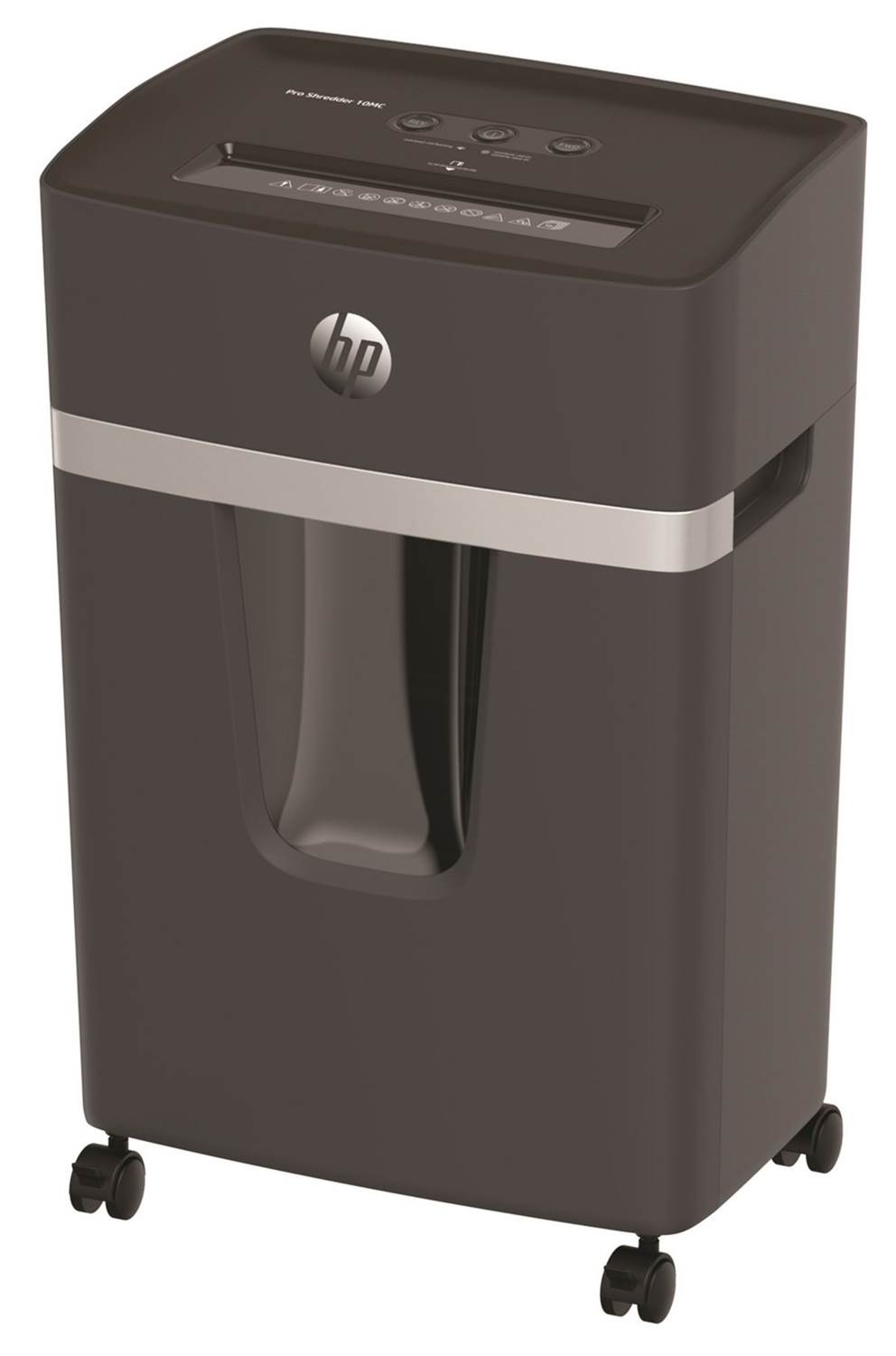 Niszczarka HP PRO SHREDDER 10MC, mikrościnki, P-5, 10 kart., 20l, ciemnoszara