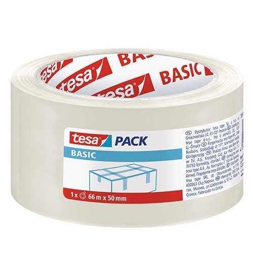 TAŚMA PAKOWA TESAPACK BASIC 66M X 50MM T RANSPARENT